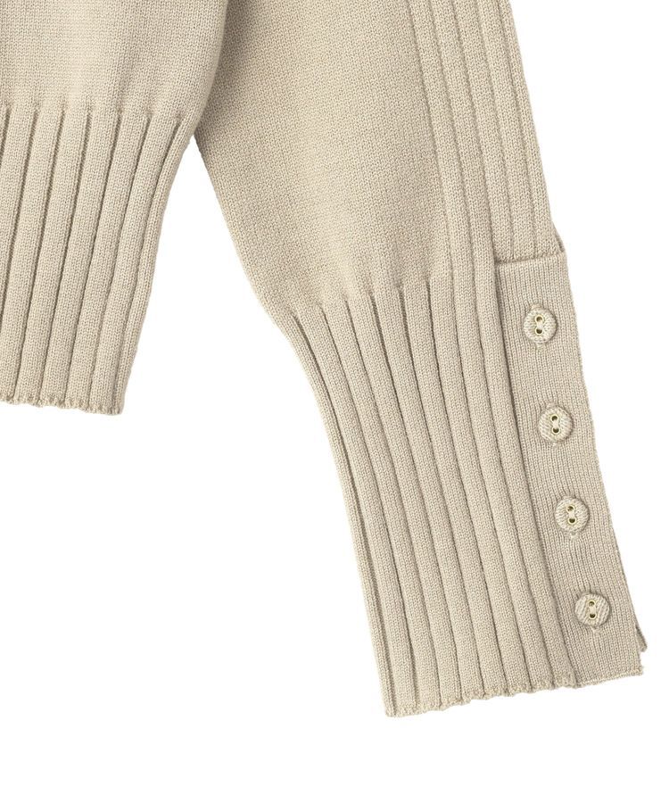 YECCA VECCA「袖口釦リブMIXニット」|ニット・セーター|