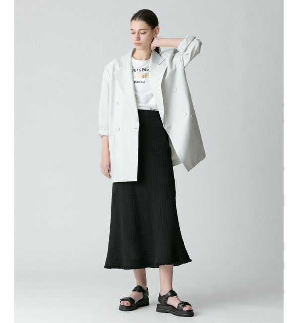 allureville「リネンスラブビックショルダージャケット」|テーラードジャケット|