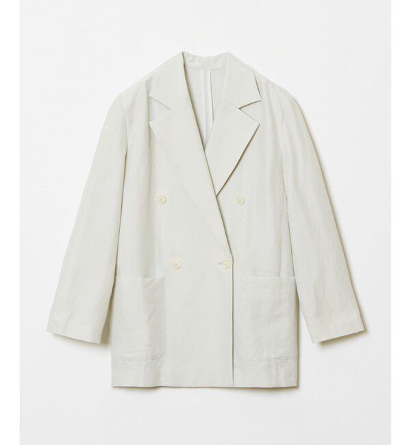 allureville「リネンスラブビックショルダージャケット」|テーラードジャケット|