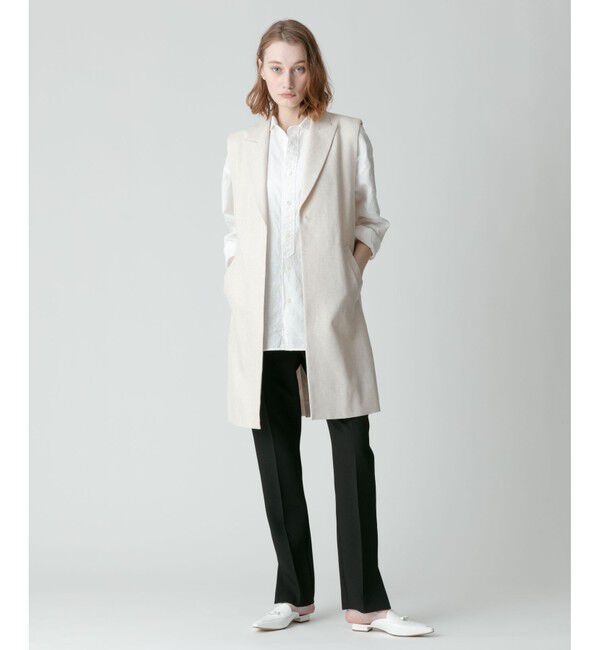 allureville「マットクロススリーブレスジャケット」|ダウンベスト・ベスト|