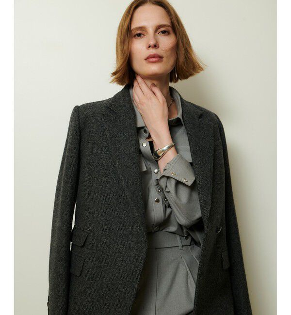 allureville「ツィードフラップポケットジャケット」|テーラードジャケット|