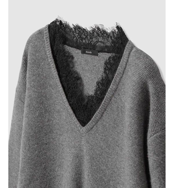 allureville「レースドッキングプルオーバー」|ニット・セーター|