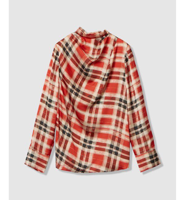 allureville「LISAチェックプリントブラウス」|シャツ・ブラウス|