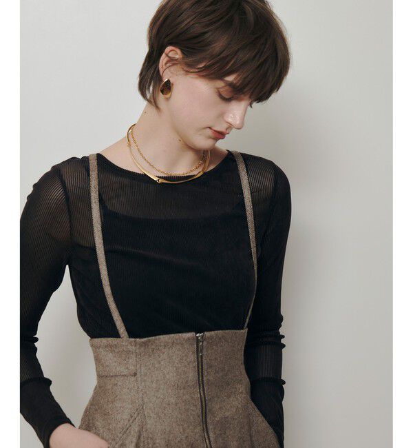 allureville「シアーストライプロンT」|Tシャツ・カットソー|