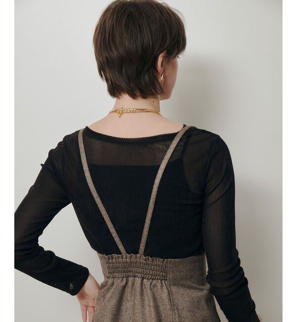 allureville「シアーストライプロンT」|Tシャツ・カットソー|