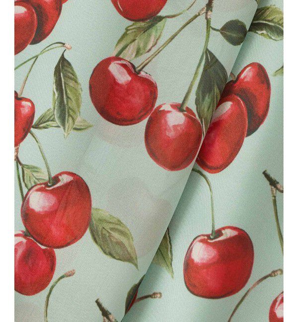 LOULOU WILLOUGHBY「【LOULOU WILLOUGHBY】LISAチェリープリント リボンワンピース」|ワンピース|