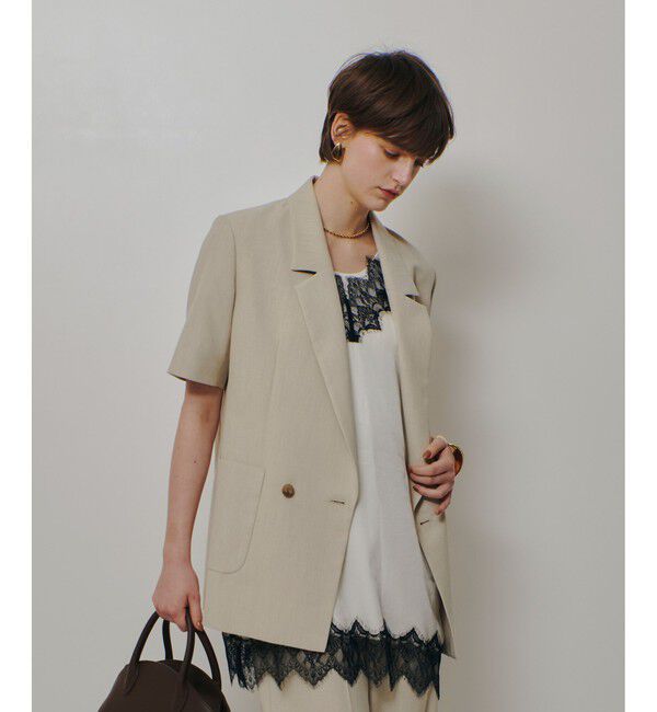 allureville「ハーフスリーブジャケット」|テーラードジャケット|