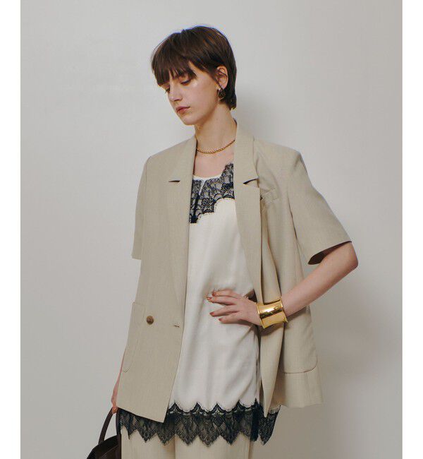 allureville「ハーフスリーブジャケット」|テーラードジャケット|