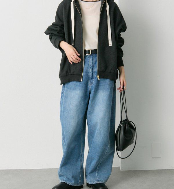  「スムースボンディングサイドリブジップパーカー」|パーカー|