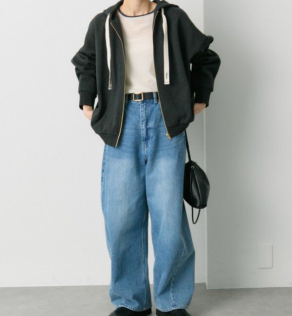  「スムースボンディングサイドリブジップパーカー」|パーカー|