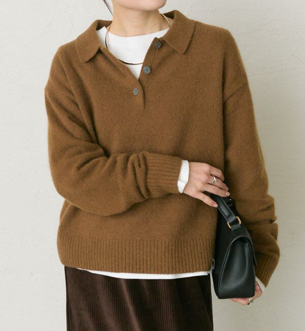  「【25th】FOX混ニットポロ」|ニット・セーター|