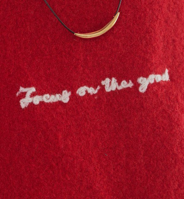  「ロゴ刺繍ニットプルオーバー」|キャミソール|