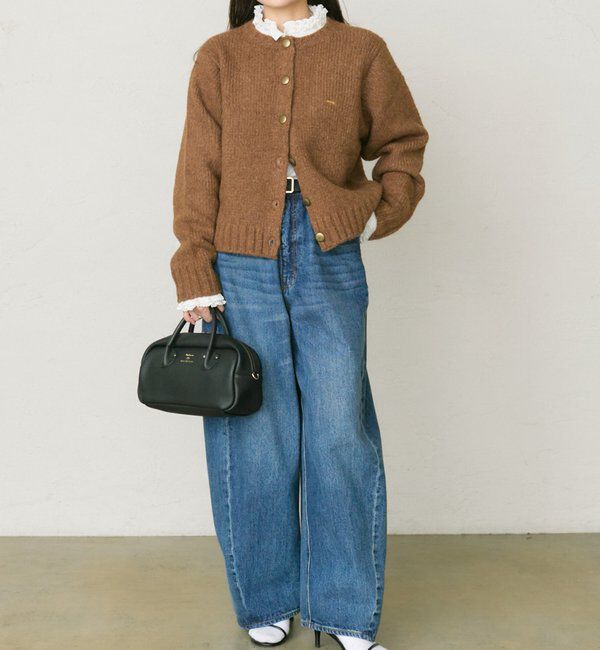  「アルパカ混ニットカーディガン」|カーディガン|