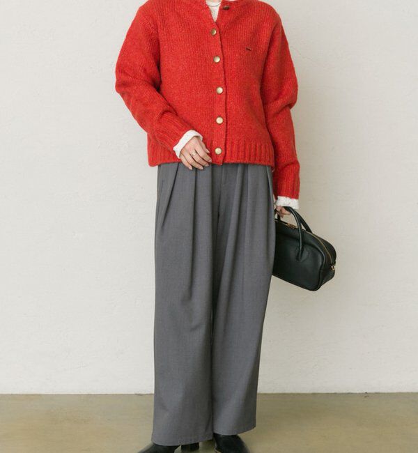  「アルパカ混ニットカーディガン」|カーディガン|