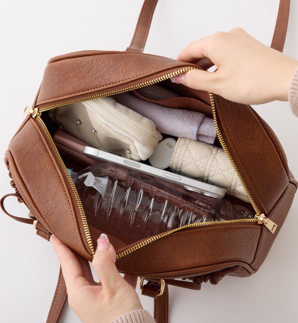  「ドロストリボン付きスクエアバッグ」|ショルダー・メッセンジャー|