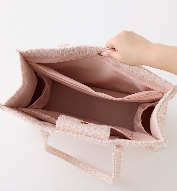  「【LouLoumei】スカーフ付きツイードキャリーオントート／自立可能／推し活」|ショルダー・メッセンジャー|