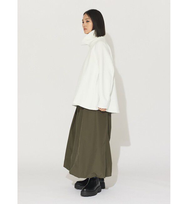 MIDIUMISOLID「MIDIUMISOLID for Ladies ダブルニットハイネックロングプルオーバー（RELAX)」|Tシャツ・カットソー|