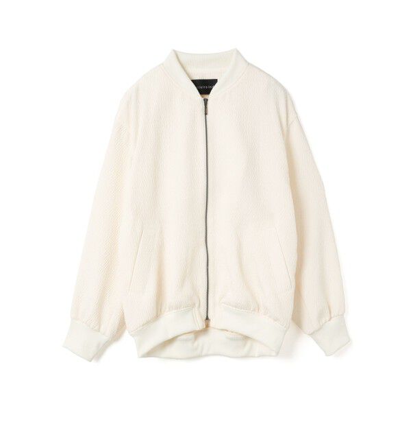 mizuiro ind「mizuiro ind ジャカードジップブルゾン」|ブルゾン・スタジャン|オフホワイト