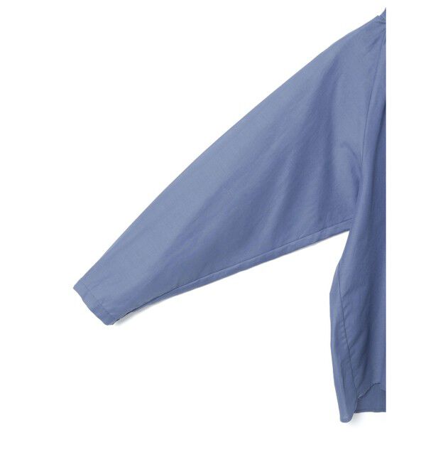 mizuiro ind「mizuiro ind スタンドシャツカラーギャザーシャツ」|シャツ・ブラウス|