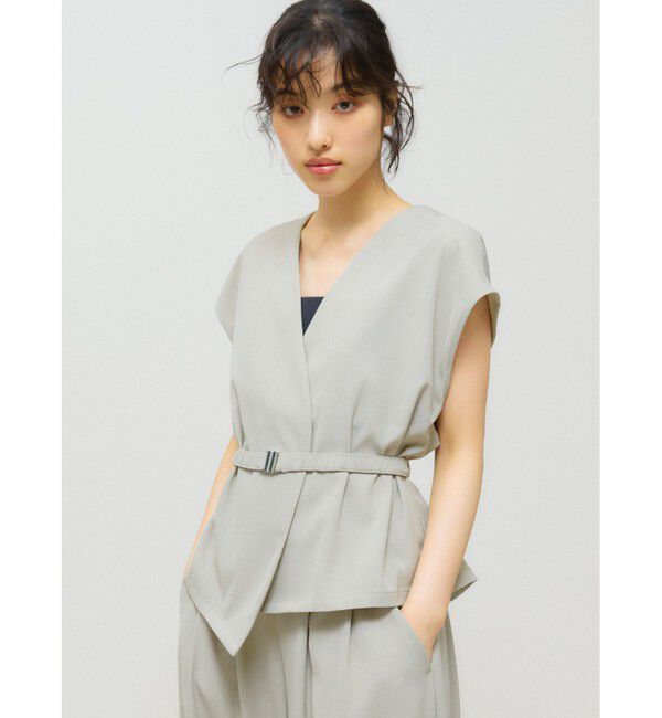 MIDIUMISOLID「MIDIUMISOLID for Ladies ノーカラージレ」|ベスト・ジレ|