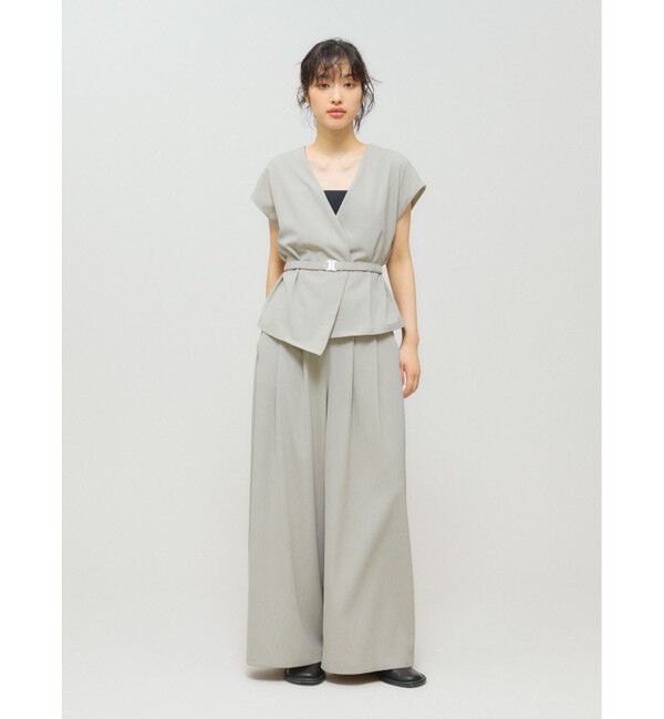 MIDIUMISOLID「MIDIUMISOLID for Ladies ノーカラージレ」|ベスト・ジレ|