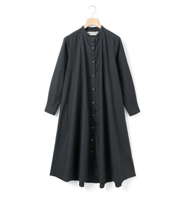 MidiUmi「MidiUmi Aラインバンドカラーシャツワンピース」|ワンピース|ネイビー