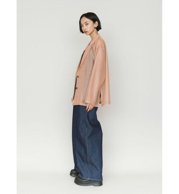 MIDIUMISOLID「MIDIUMISOLID for Ladies シアーシャツジャケット」|テーラードジャケット|