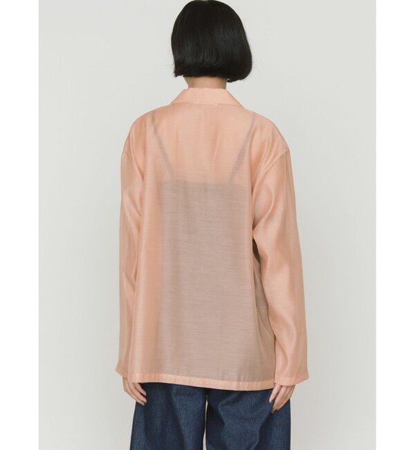 MIDIUMISOLID「MIDIUMISOLID for Ladies シアーシャツジャケット」|テーラードジャケット|