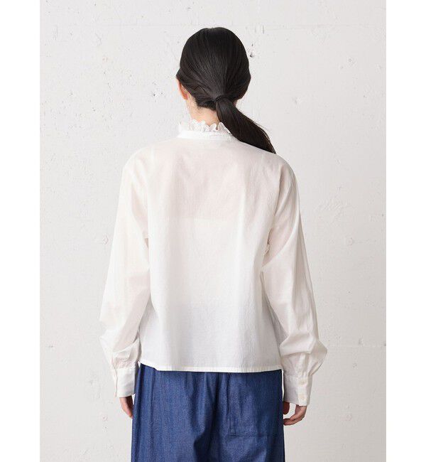 MidiUmi「MidiUmi ピンタックレースシャツ」|シャツ・ブラウス|