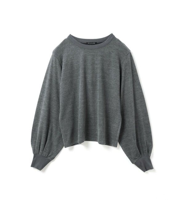 mizuiro ind「mizuiro ind ヘアリーパフスリーブロングTシャツ」|Tシャツ・カットソー|