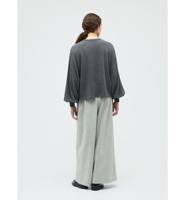 mizuiro ind「mizuiro ind ヘアリーパフスリーブロングTシャツ」|Tシャツ・カットソー|