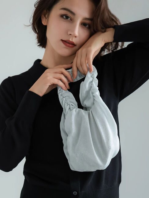 Te chichi「【WEB限定】ギャザーシャイニートートバッグ」|その他|シルバー