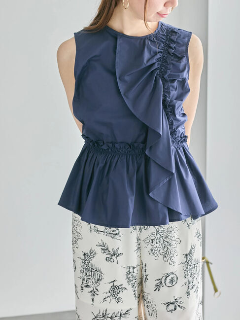 Te chichi「アシメフリルギャザーブラウス」|シャツ・ブラウス|