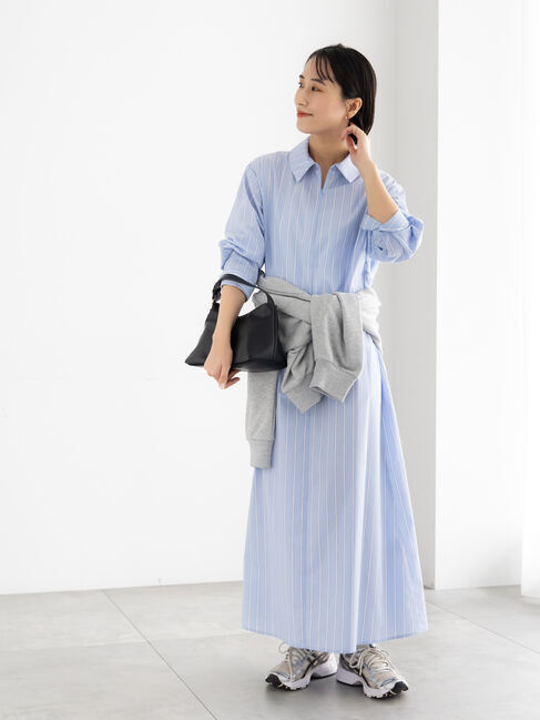 Te chichi「サイドホックフロントジップワンピース」|ワンピース|サックスブルー