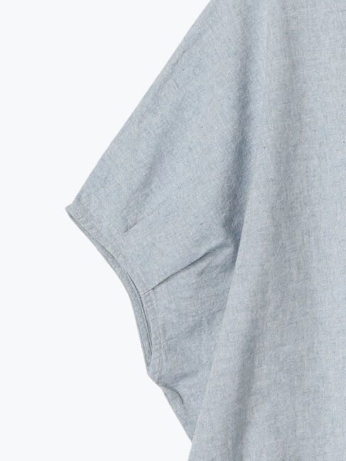 Samansa Mos2「【クールコットン】柄アソートクレリック袖タックブラウス」|シャツ・ブラウス|