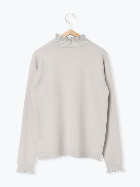 Samansa Mos2 blue「フリル衿ニットプルオーバー」|ニット・セーター|