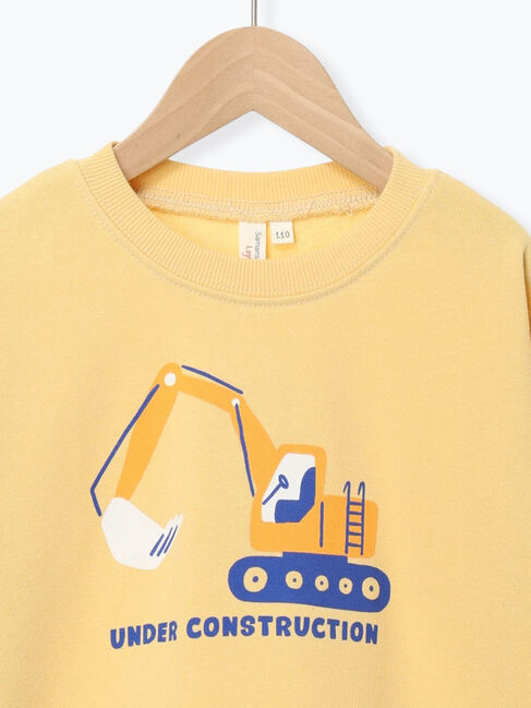 Samansa Mos2 Lagom「働く車プリントトレーナー」|Tシャツ・カットソー|