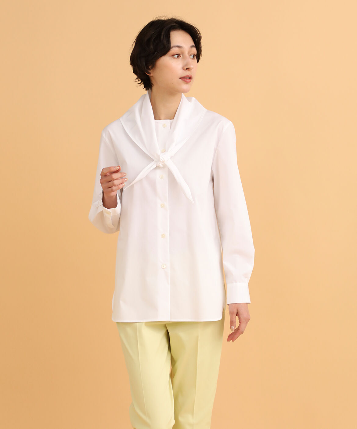 DAY by DAY it&rsquo;s international「華やかネックシャツ」|シャツ・ブラウス|ホワイト