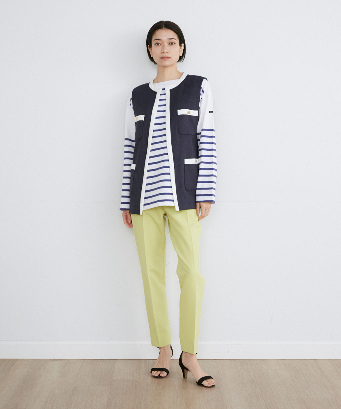 INED「《SUPERIOR CLOSET》JEANNEパネルボーダービッグTシャツ《Le minor》」|Tシャツ・カットソー|