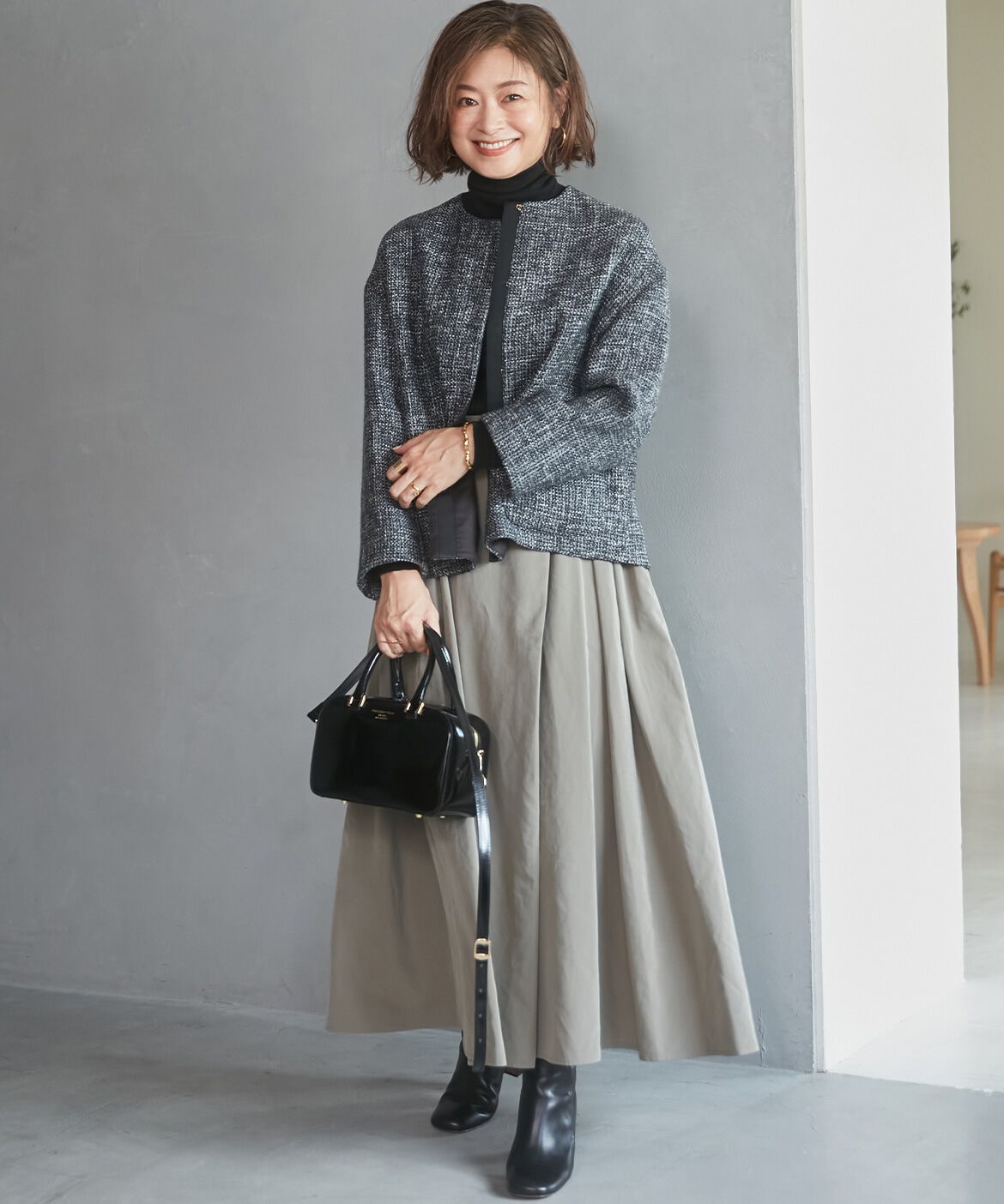 INED「《三尋木奈保コラボ》ほんのりモードラップスカート」|スカート|