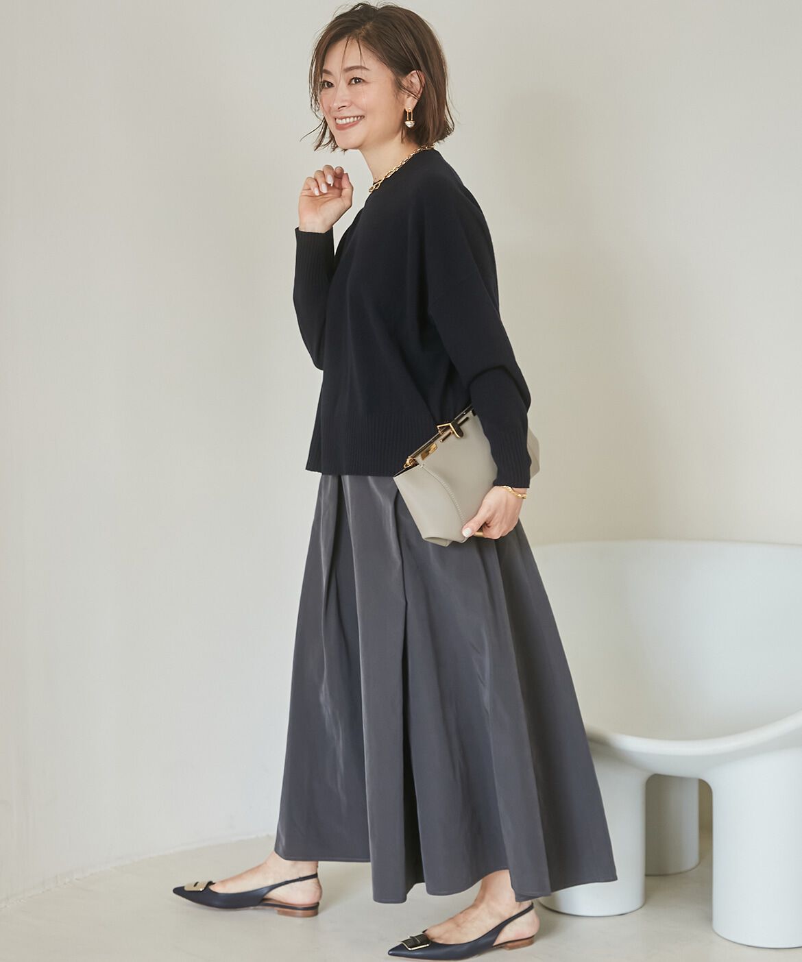 INED「《三尋木奈保コラボ》ほんのりモードラップスカート」|スカート|