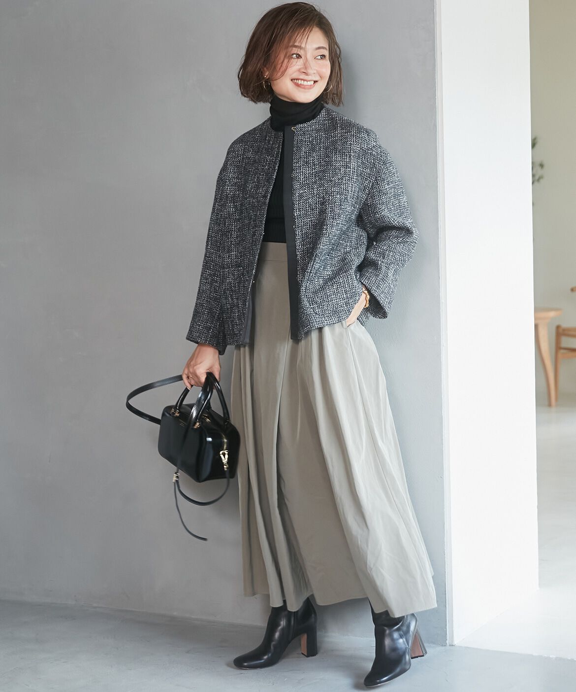 INED「《三尋木奈保コラボ》ほんのりモードラップスカート」|スカート|