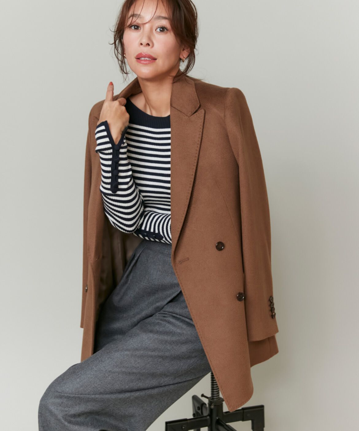 INED「《大草直子コラボ》カシミヤダブルブレストジャケット《COLOMBO》」|テーラードジャケット|キンチャ5