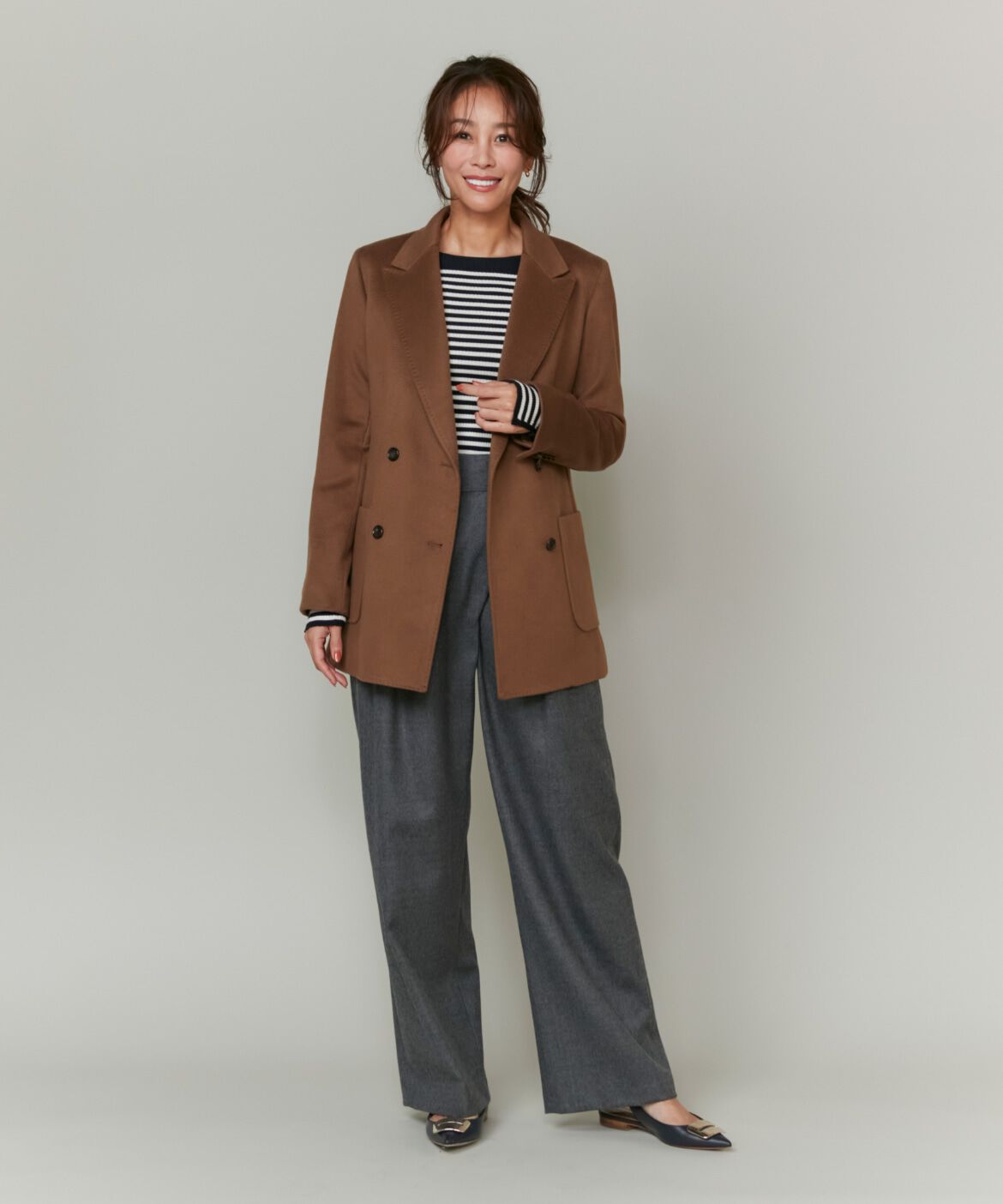 INED「《大草直子コラボ》カシミヤダブルブレストジャケット《COLOMBO》」|テーラードジャケット|