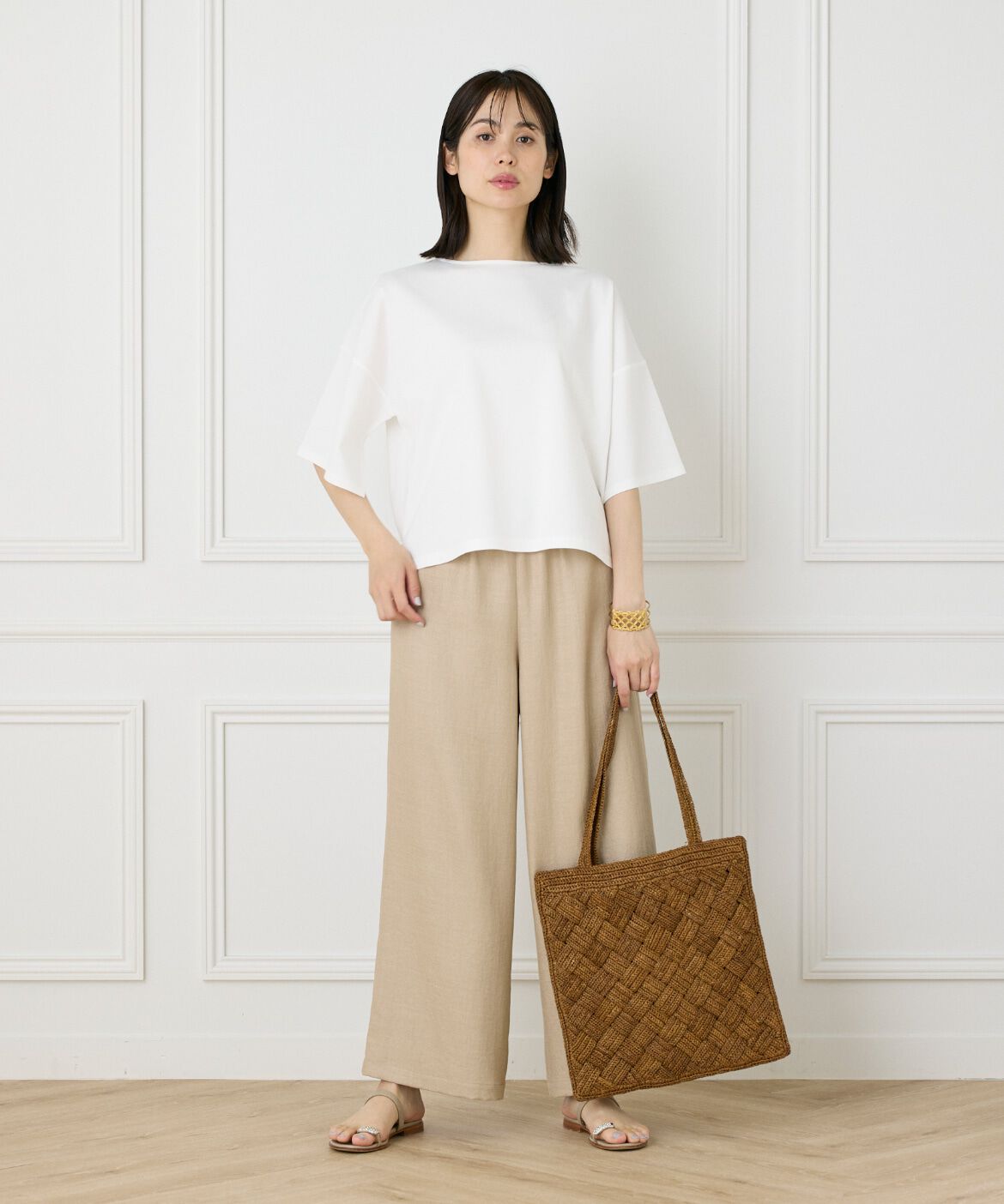 7-IDconcept.「ラフィアトートバッグ《IVAHONA-イバオナ-》」|トートバッグ|