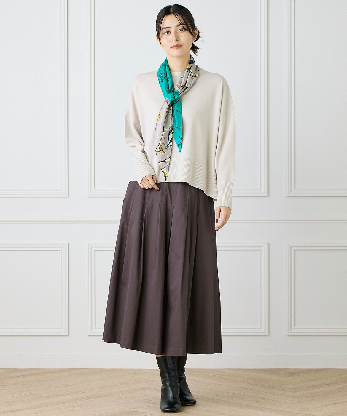 INED「クルーネックプルオーバーニット」|ニット・セーター|