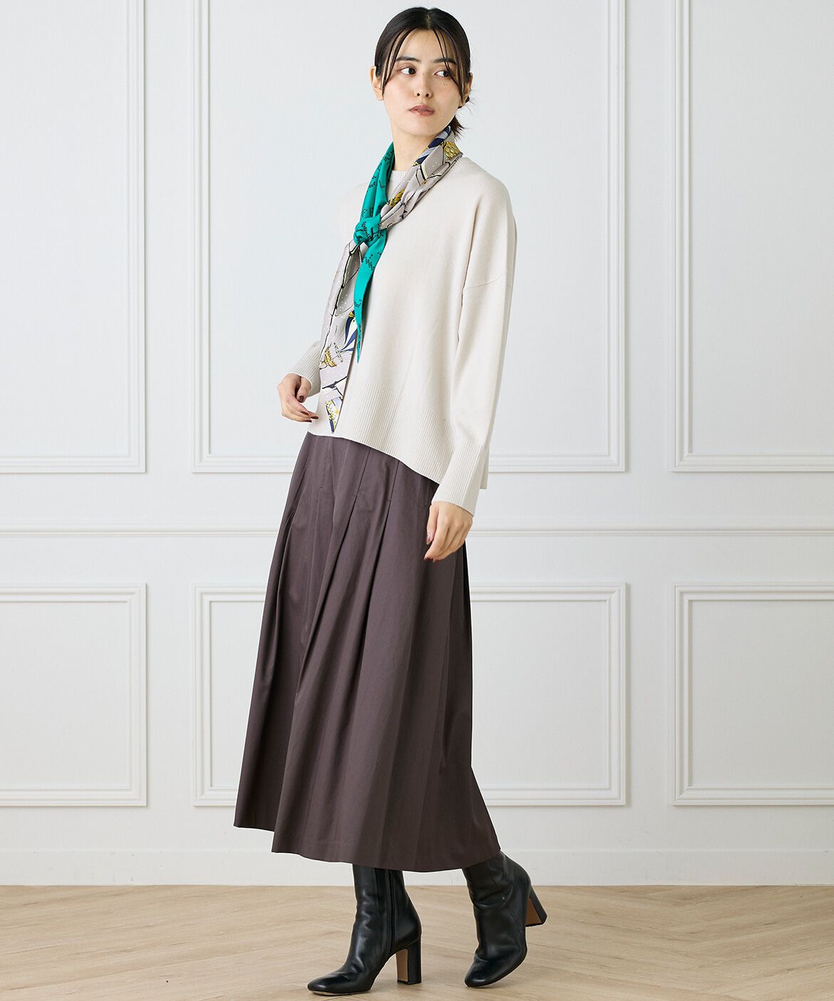 INED「クルーネックプルオーバーニット」|ニット・セーター|