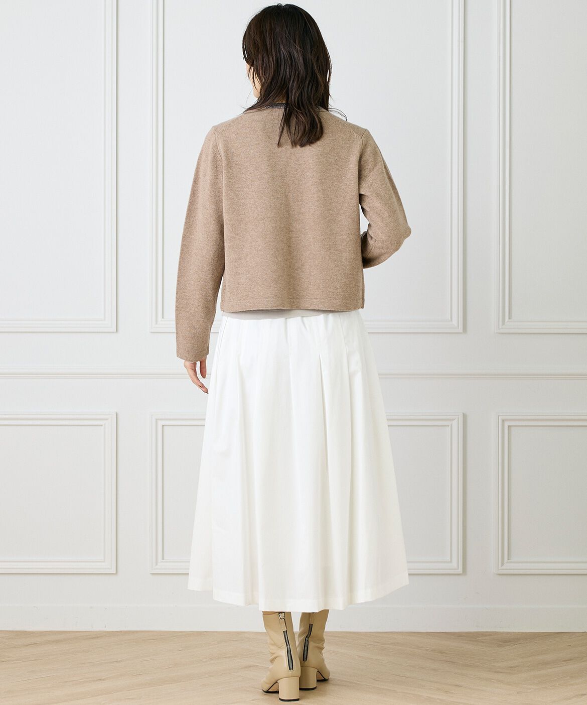 INED「クルーネックカーディガン」|カーディガン|