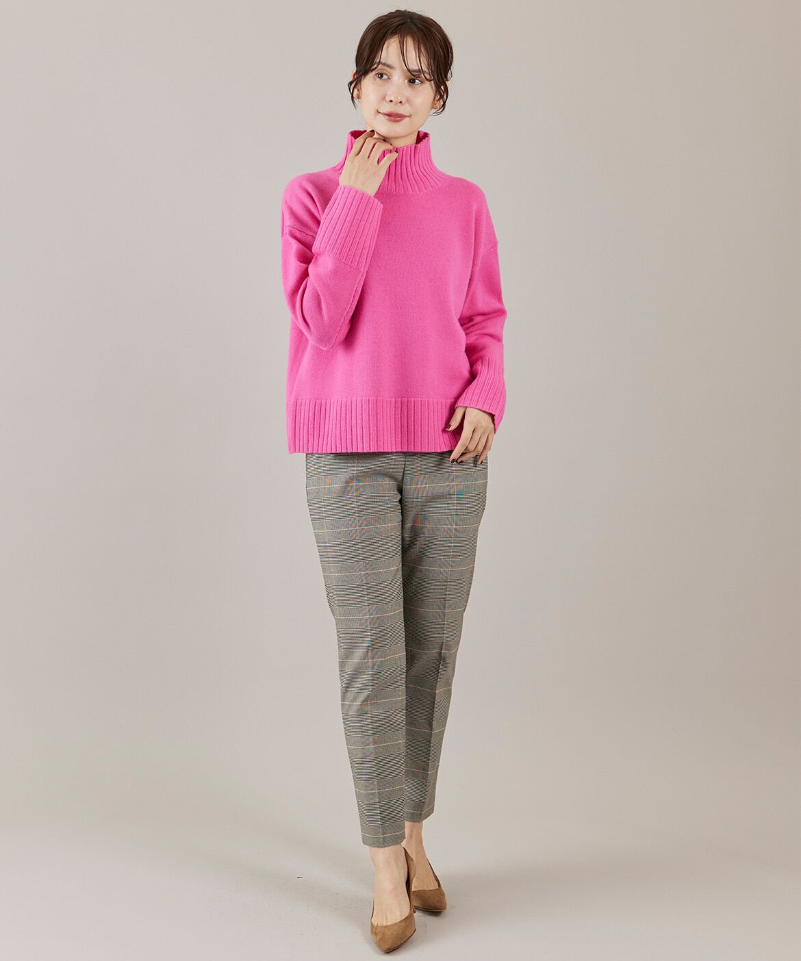 INED「ハイネックプルオーバーニット」|ニット・セーター|