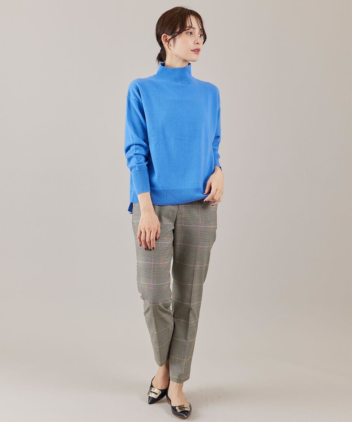 INED「ウール100%ハイネックニット」|ニット・セーター|